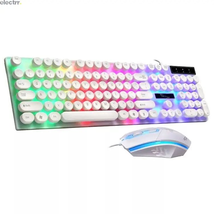 Colorful glare G21 punk wired keyboard and mouse combo 104 Keys Led Backlit Computer Gaming Keyboard And Mouse Combos | Electrr Inc
