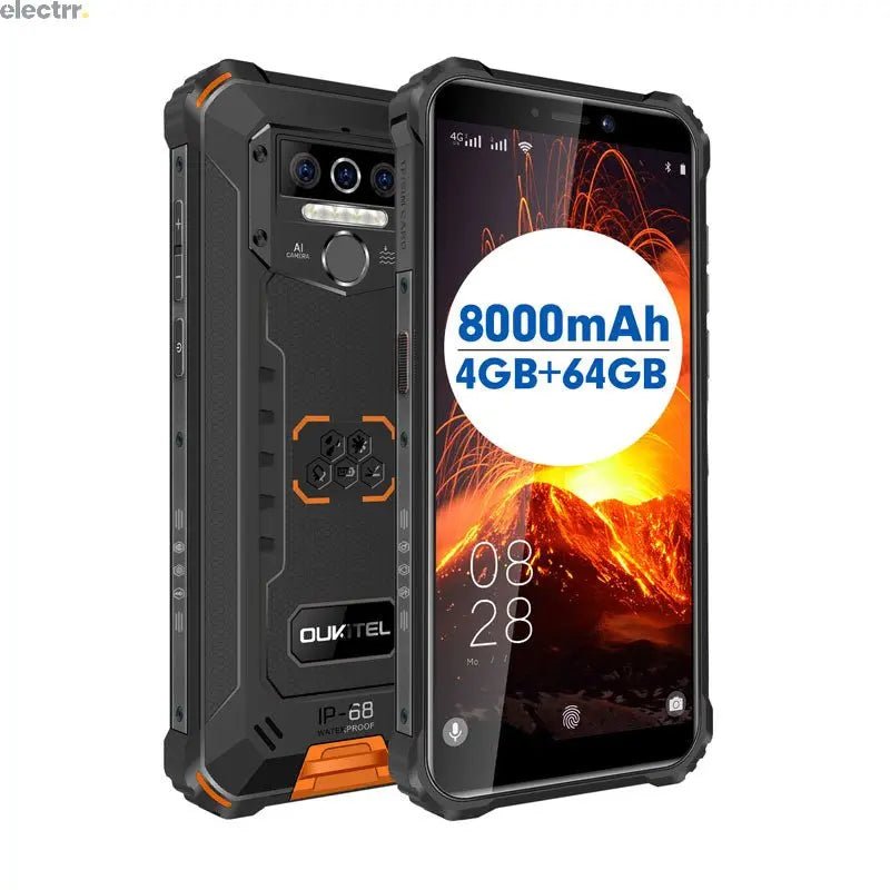 OUKITEL WP5 Pro Rugged Phone IP68 Waterproof Smartphone 5.5 inch 4GB RAM 64GB ROM 8000mAh Android 10 Mobile Phone | Electrr Inc
