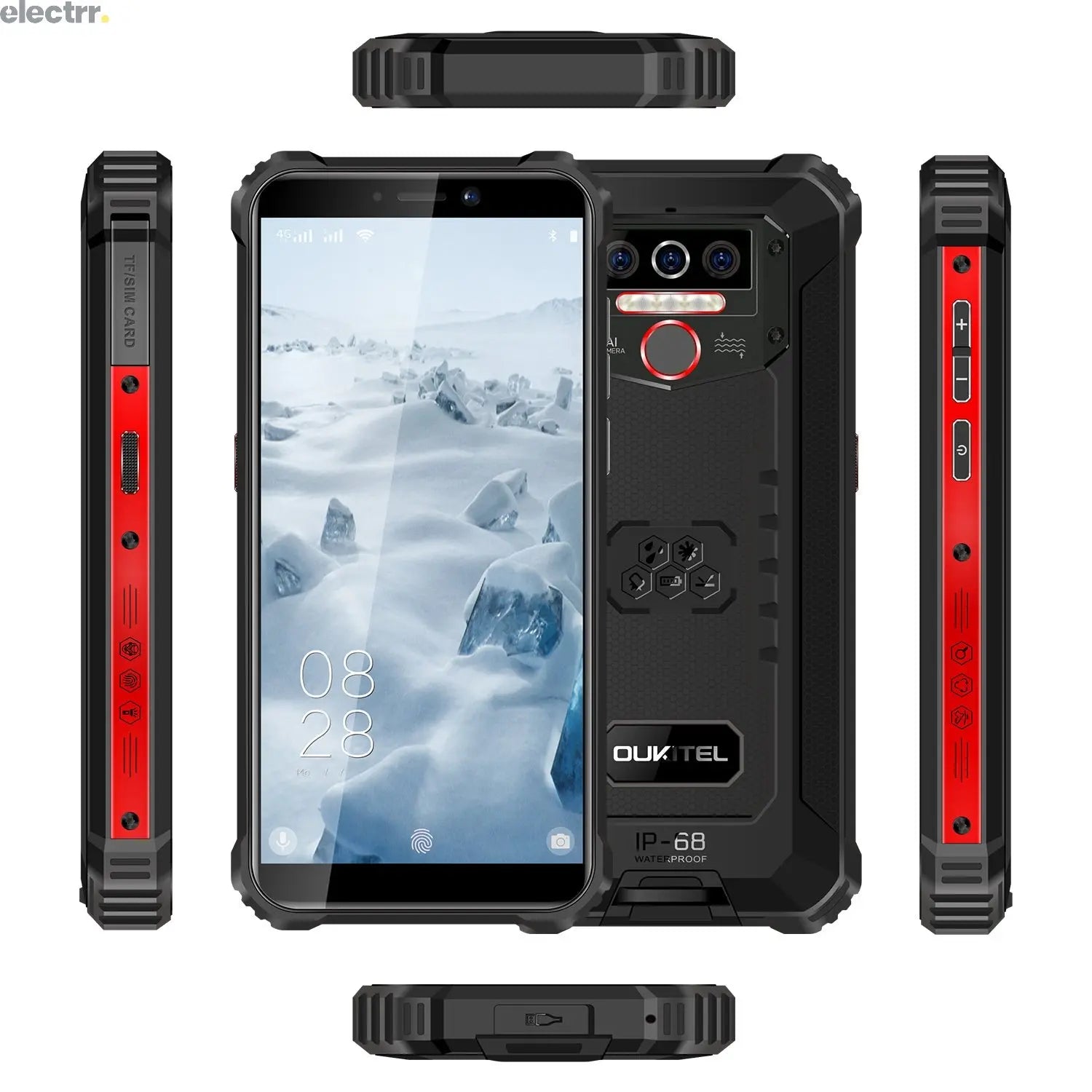 OUKITEL WP5 Pro Rugged Phone IP68 Waterproof Smartphone 5.5 inch 4GB RAM 64GB ROM 8000mAh Android 10 Mobile Phone | Electrr Inc