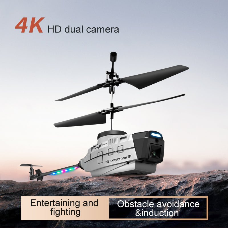 New KY202 RC Helicopter Drone 4K Dual Camera Obstacle Avoidance Air Gesture Intelligent Hover LED Light Toys KY202 Helicopter | Electrr Inc