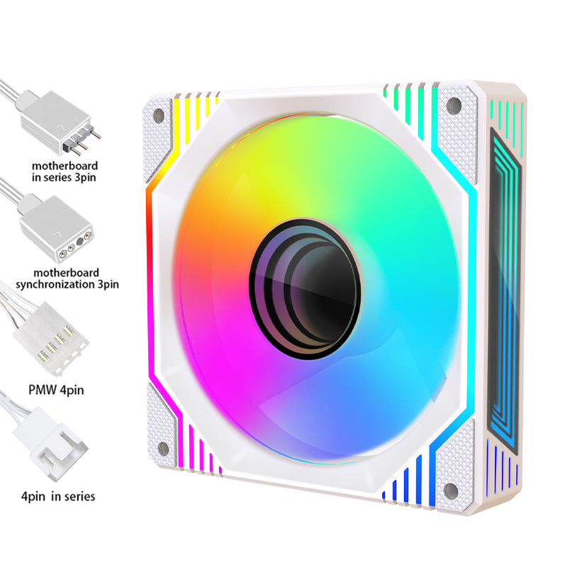 Factory OEM New Computer 120MM RGB Fan Gaming ATX Case Tower LED Fans & Cooling Colourful CPU Cooler For PC Desktop Air ARGB FAN | Electrr Inc