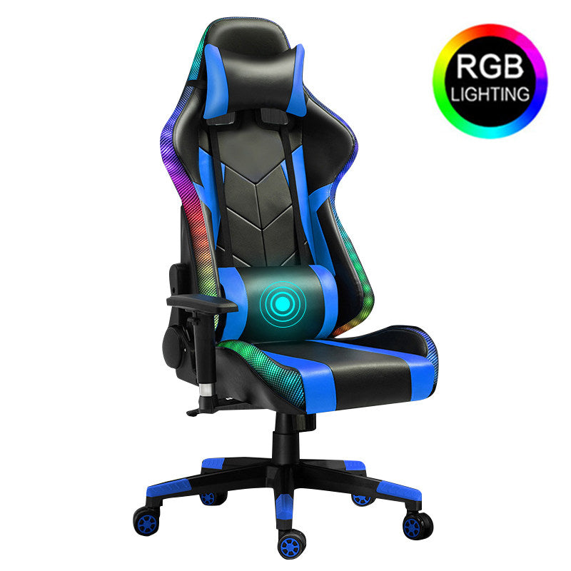Huihong Wholesale Cheap Leather Reclining Gamer Chair LED Light PC Racing RGB Gaming Chair with Footrest | Electrr Inc