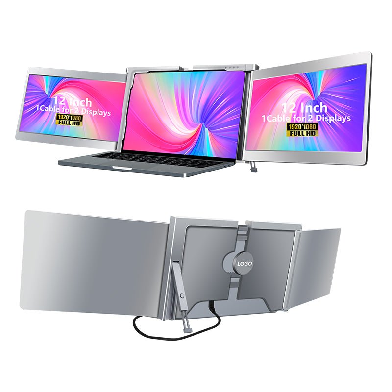 New 12 inch triple monitor gaming and home use usb type-c screen monitor for laptop pc | Electrr Inc