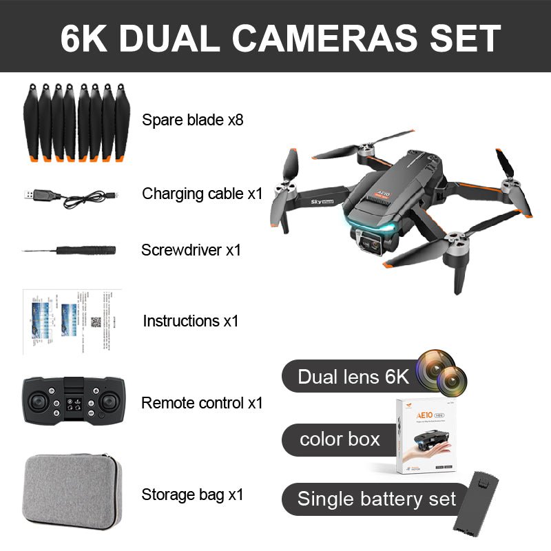 New AE10 Mini Drone 8k Professional Camera Gps Quadcopter Pressure Fixed Height 3km Transmission Range Weight 172g Toy Gift | Electrr Inc