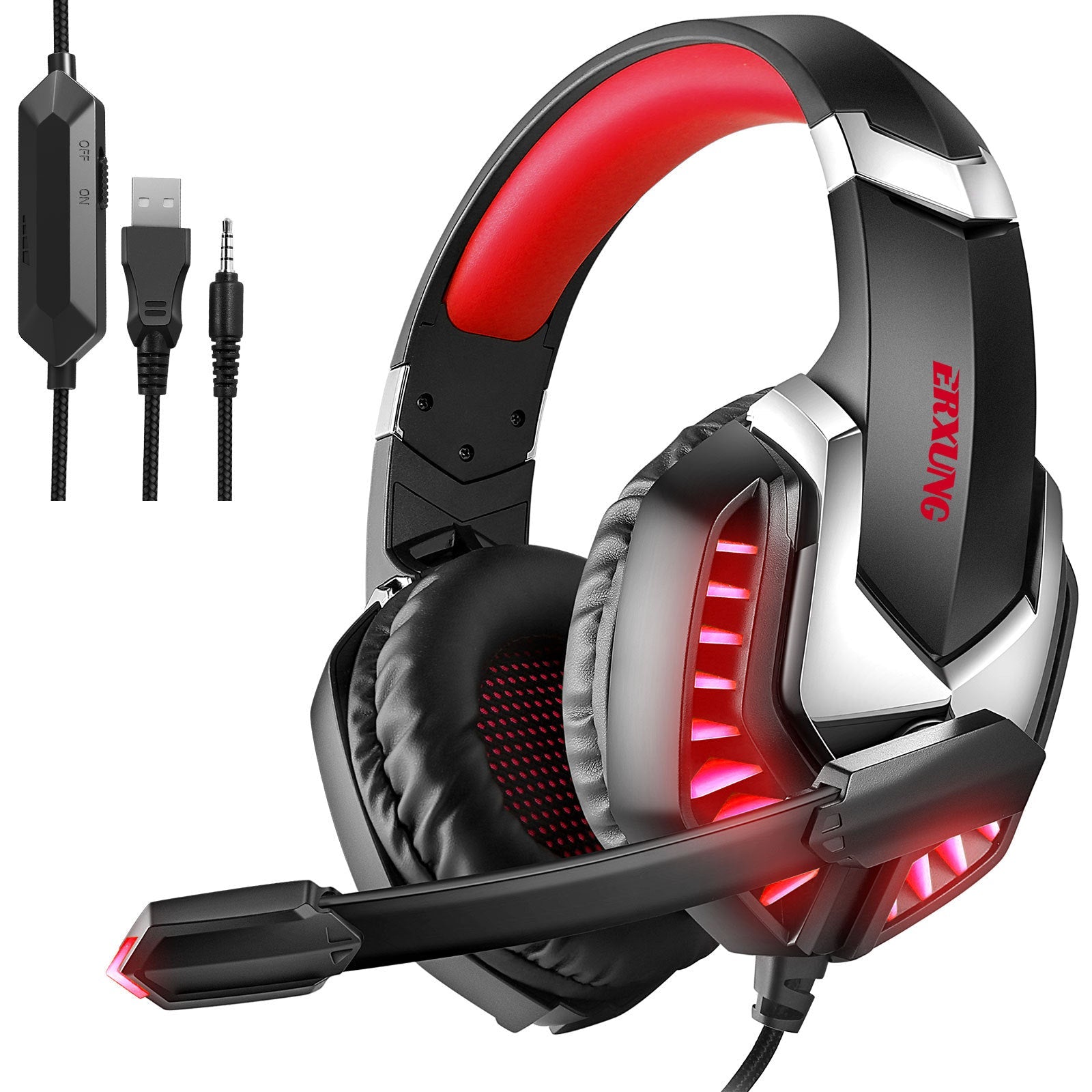 J30 game earphone luminous desktop computer headphones Gaming E-sports wired headset audiophile headphones | Electrr Inc