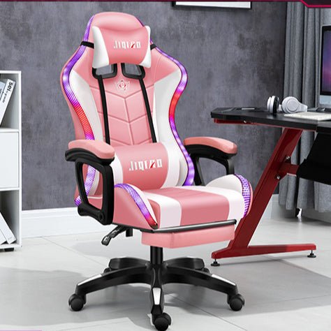 Ergonomic Massage Led Rgb Racing Game Chair Pu Leather Silla Gamer Computer Gaming Chair With Lights And Speakers | Electrr Inc