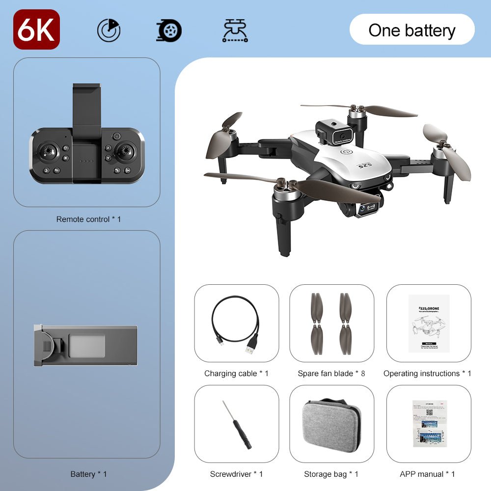 New style S2S Drone 4K HD Dual Camera Brushless Motor Obstacle Avoidance RC Helicopter Professional Foldable Quadcopter Toy Gift | Electrr Inc