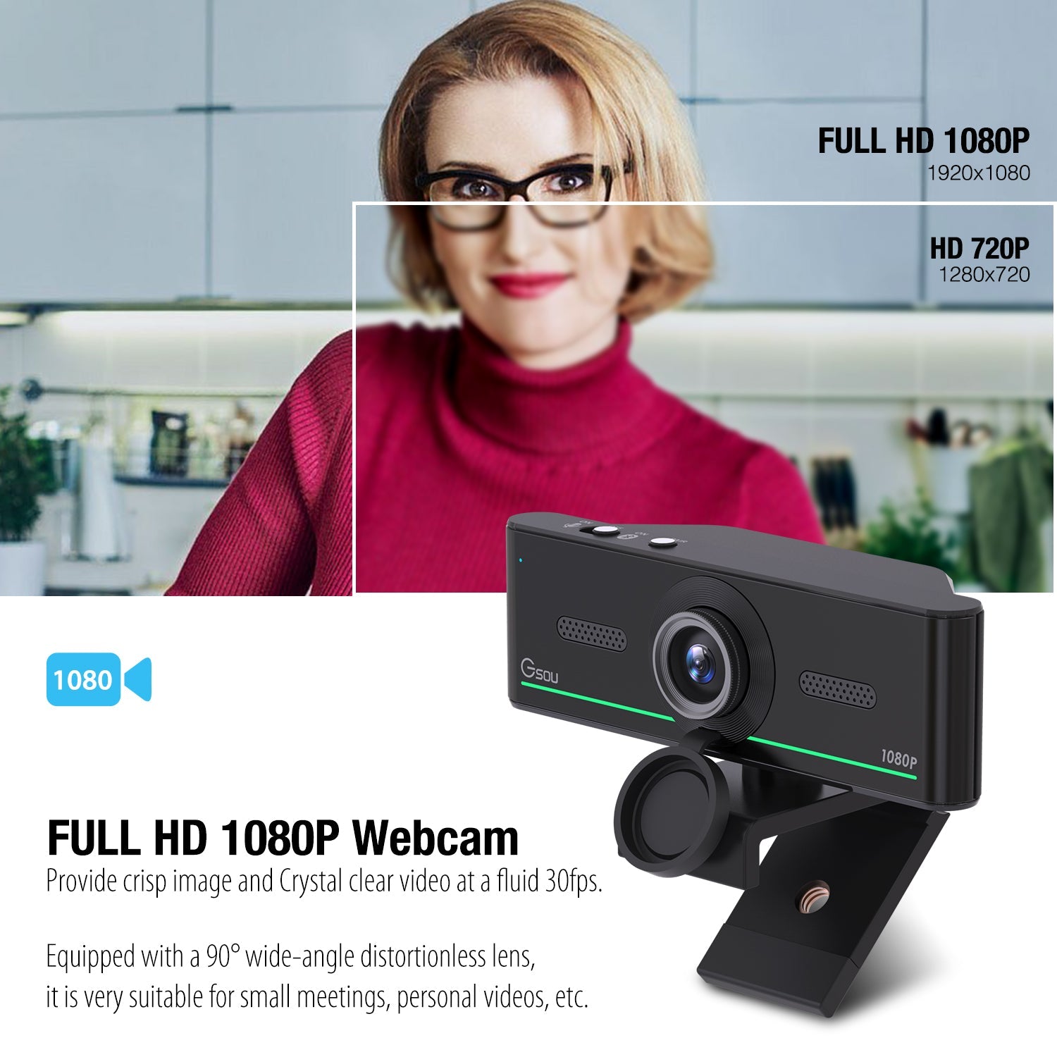New Laptop Computer 1080P 2K 4K 30FPS 60FPS Full HD Web Cam Webcam USB PC 1080p 2K 4K Camera Web With Headset  headphone Mic | Electrr Inc
