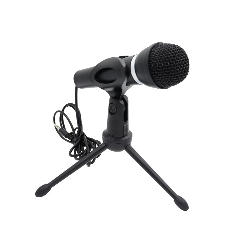 PUJIMAX Gaming Microphone Condenser 3.5mm Home Adjustable Desktop Stand Mic For Podcast Live Streaming Video Recording YouTube | Electrr Inc