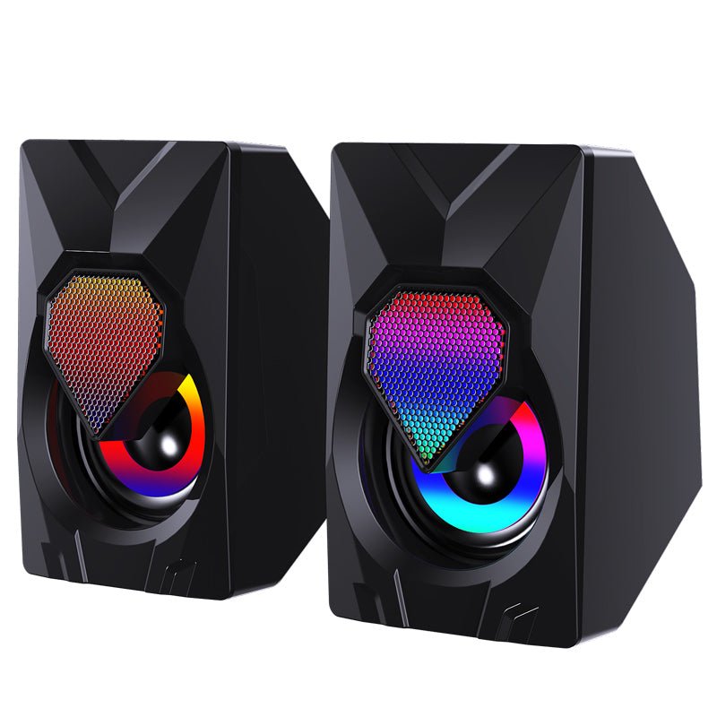 Hot selling FV-209 speaker wired illuminate portable smart bass stereo sound speaker for computer desktop notebook | Electrr Inc