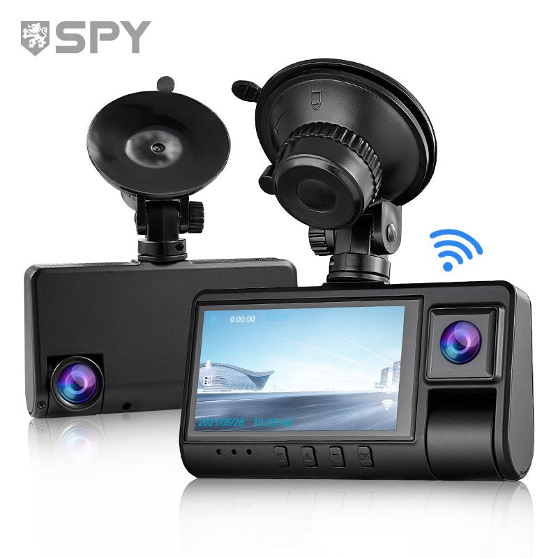 SPY video back dashboard dash camera car dvr app dual lens front 1296p dash cam in car | Electrr Inc