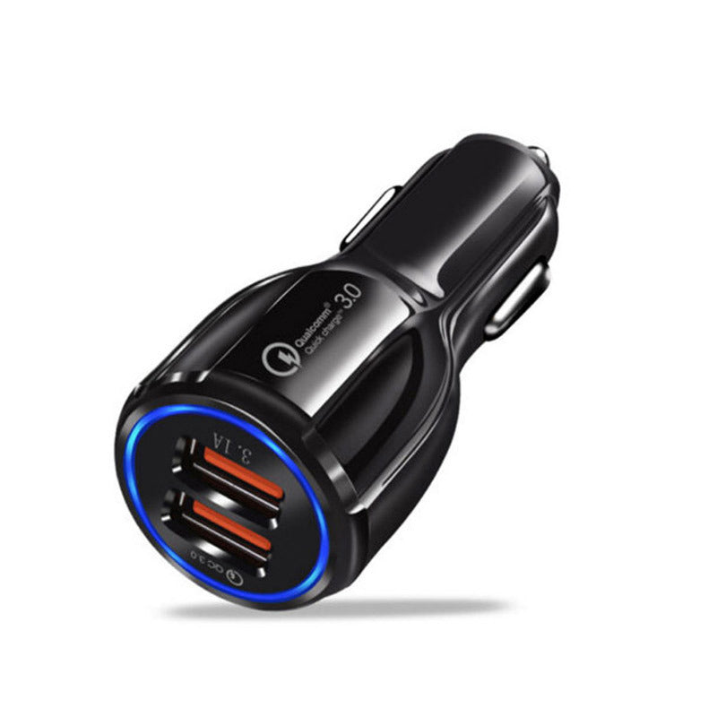 CE/Rosh/FCC Car USB Charger Quick Charge QC3.0 QC2.0 Mobile Phone Charger 2 Port USB Fast Car Charger for iPhone Samsung Tablet | Electrr Inc