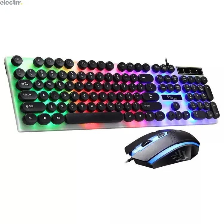 Colorful glare G21 punk wired keyboard and mouse combo 104 Keys Led Backlit Computer Gaming Keyboard And Mouse Combos | Electrr Inc