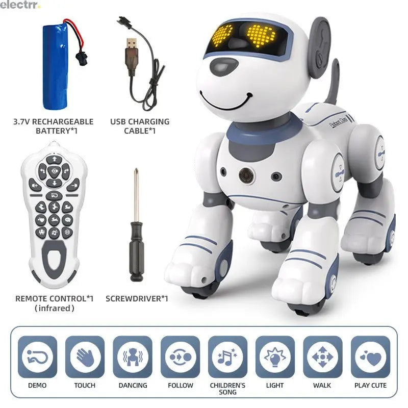New Design Smart RC Robot Dog Intelligent Robots Ai Rc Programming Remote Control Stunt Robot Dog Toy | Electrr Inc
