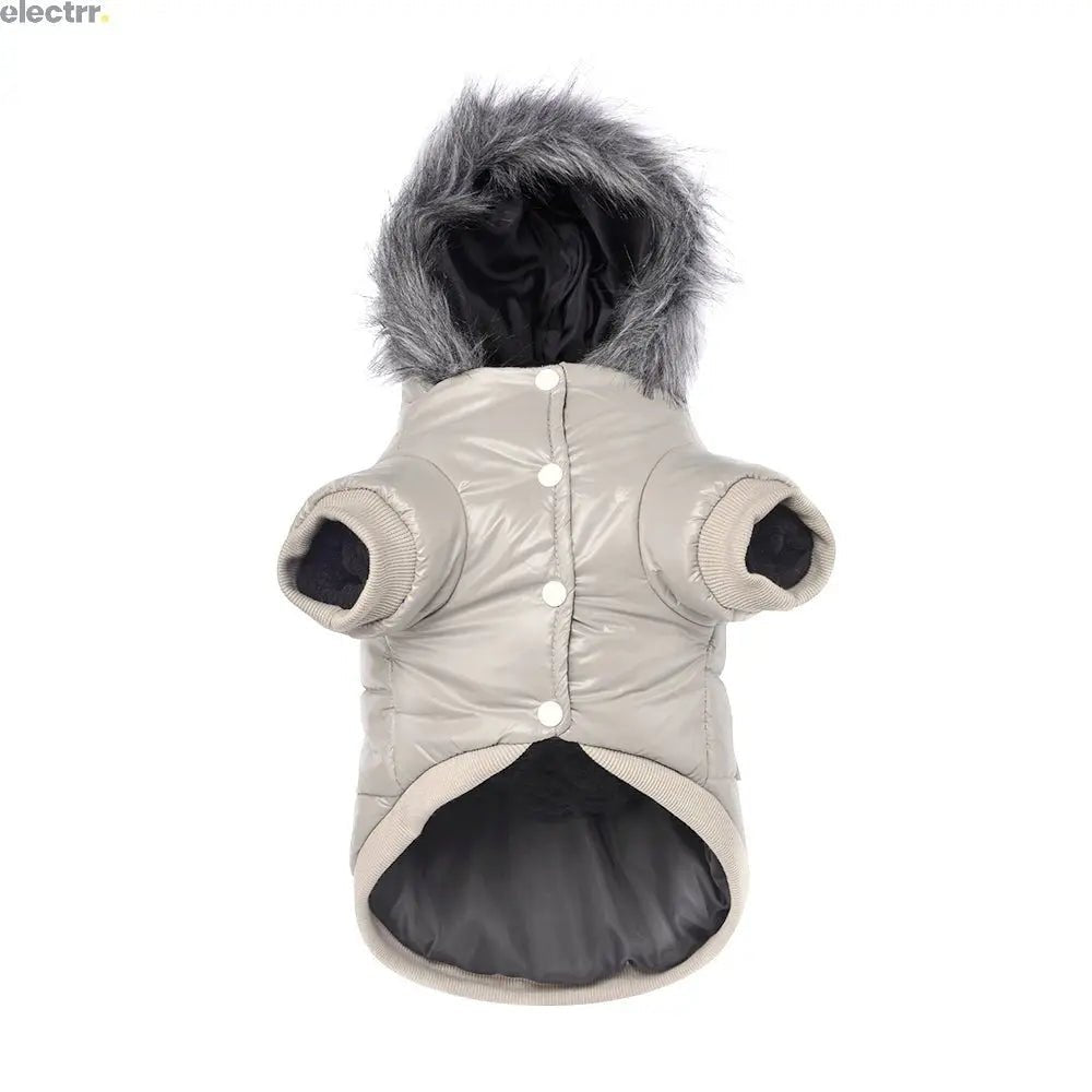 Pet Apparel Warm Winter Jacket Puppy Coat Windproof Pad Warm Dog Clothes With Cute Hoodie | Electrr Inc