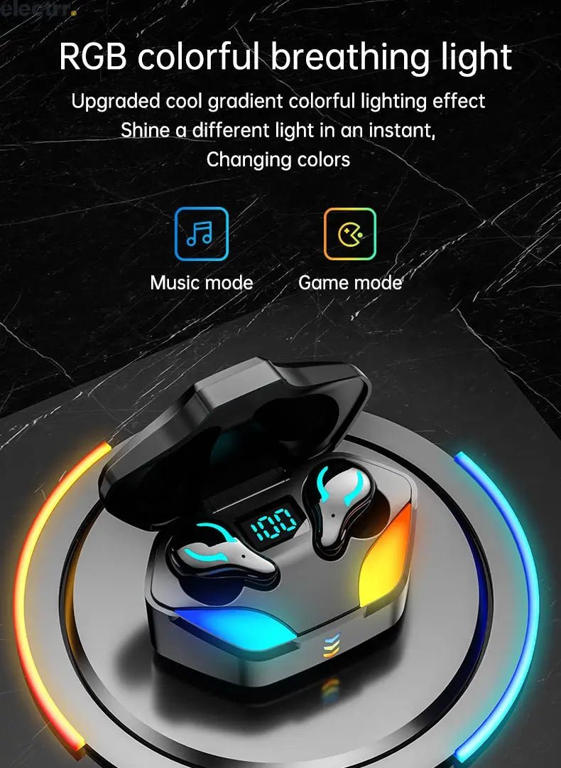 X1 Earbuds Gaming Earphone TWS 5.1 LED Display Stereo Touch Control Wireless Waterproof Sport Earbuds X1 New Headphone | Electrr Inc