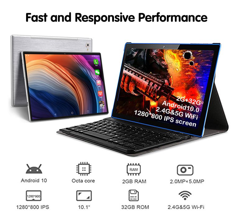 Office Education 4000Mah Battery 1280*800 Ips Screen Brand Wifi 10.1 Inch Tablet 32gb Rom Android Tablet Pc With Keyboard | Electrr Inc
