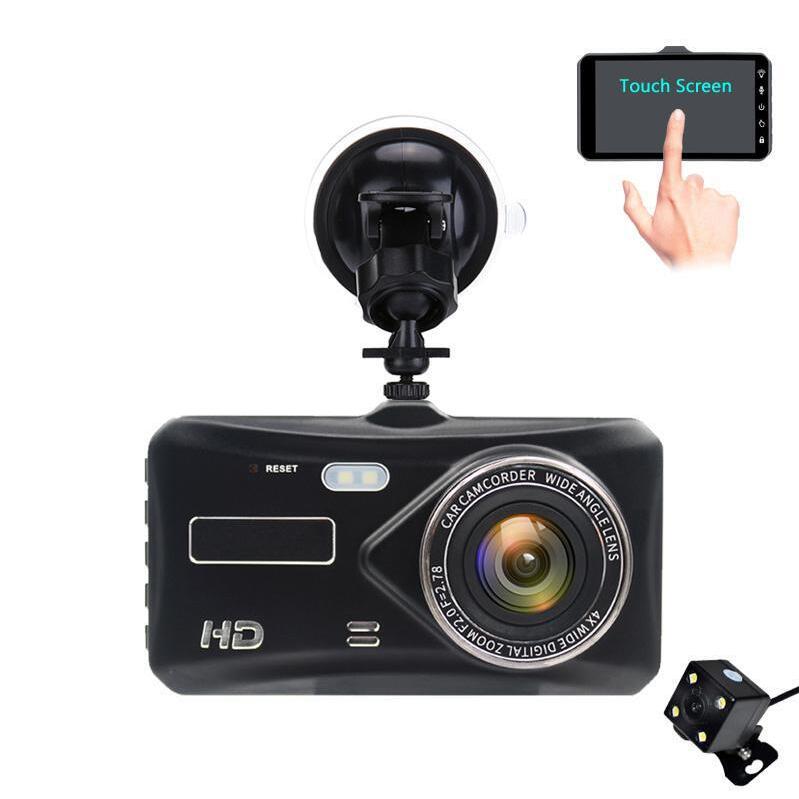 Top Sale Dash Camera 1080P 4.0 inch Front and Rear Dual Lens Car DVR IPS Touch Screen Recorder Dash Cam Car Camera Black Box | Electrr Inc