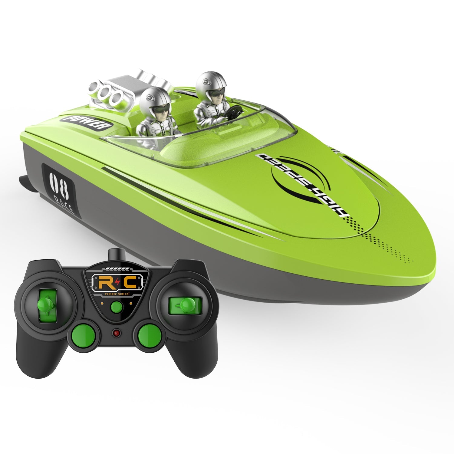 MYM Rechargeable Battery High Speed 20KM/H Wireless Racing Boat Toys 2.4GHz Pools Lakes Water Fast RC Boats for Kids Adults Gift | Electrr Inc