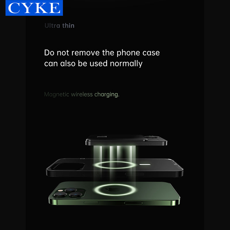 CYKE Newest Mini Portable Charger 5000mah 10000mah Powerbank Magnetic Wireless Charging Metal Power Bank with Led Display Q9 | Electrr Inc