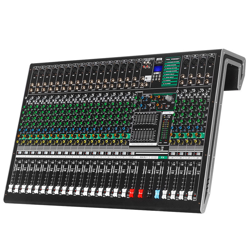 Professional portable Live Audio EQ14/18/22/26 Console Video DJ DSP Digital 24 channel Sound audio Mixer | Electrr Inc