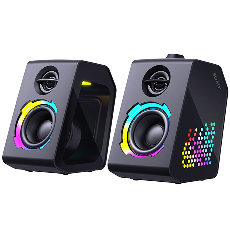 Valdus 2022 new arrival speaker audio sound equipment 2 transparent cavity body stereo speaker soaiy sh20 | Electrr Inc