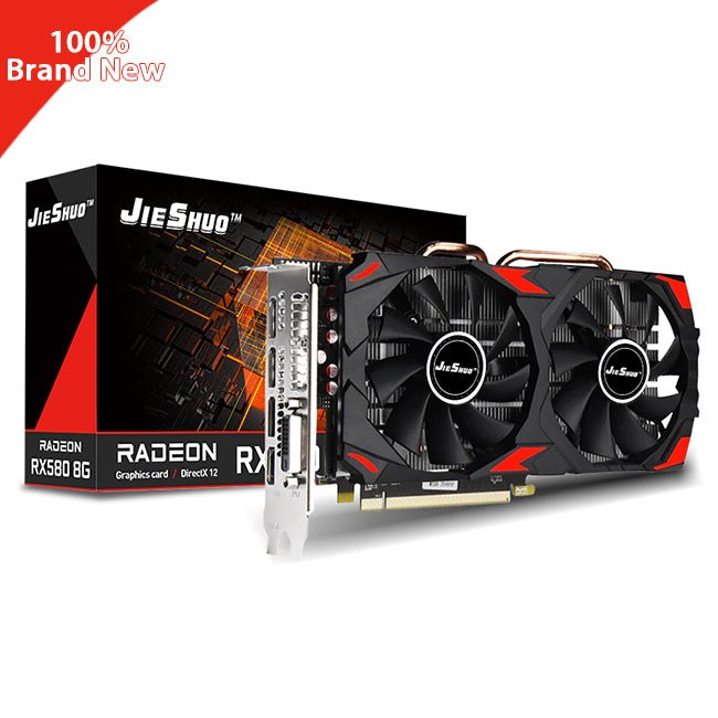 JIESHUO rx580 8gb graphics card 8gb gaming for PC computer with 256bit GPU rx 580 8g rtx580 graphics card GPU graphic cards pc | Electrr Inc