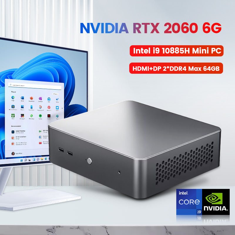 Powerful i9 Mini Gaming PC NvidiaRTX 2060 6G InteI i9 10885H Wholesale Price DDR4 NVMe SSD Desktop Computer Windows11 4K WiFi | Electrr Inc