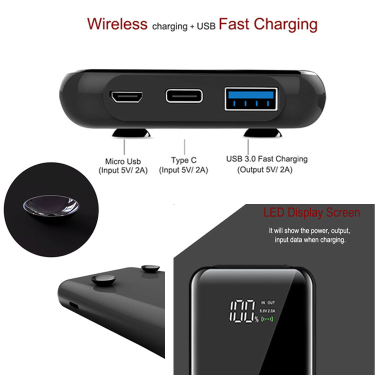 10000mah PD18W power banks portable qi wireless power bank for smartphone | Electrr Inc