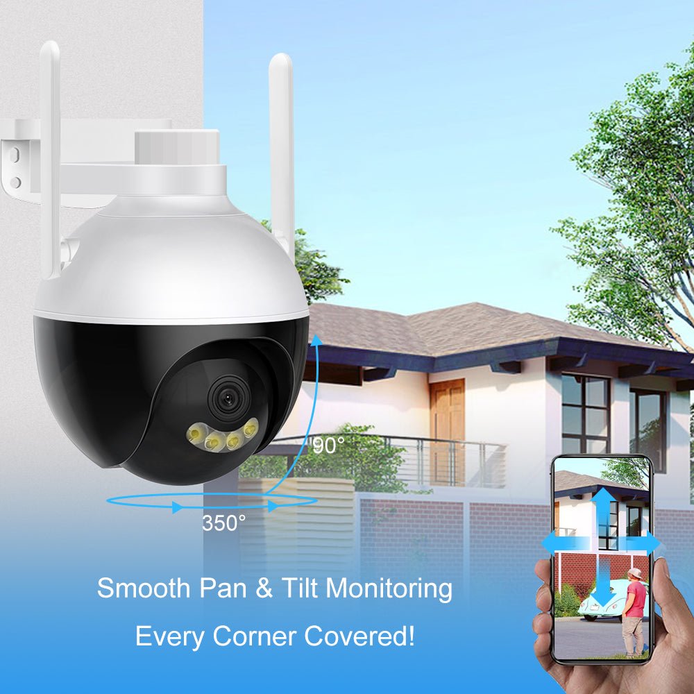 3MP Motion Tracking WiFi Outdoor Security PTZ Camera Wireless WiFi Surveillance V380 Pro Camera Outdoor WiFi CCTV IP PTZ Camera | Electrr Inc