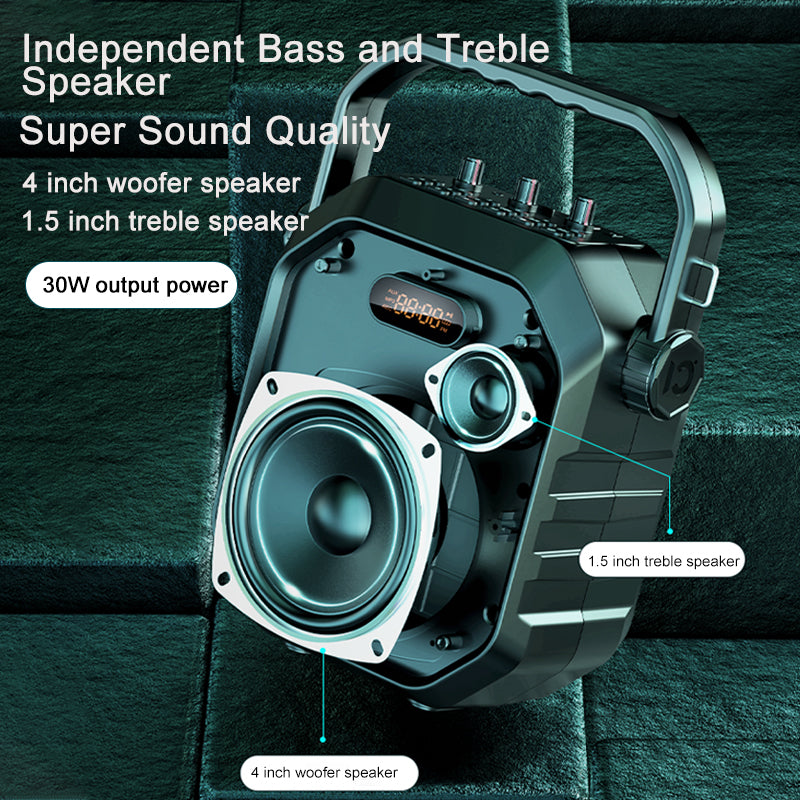 SHIDU usb audio outdoor 1.5 4 5.25 6.5 inch woofer pa system wireless bluetooth party karaoke speaker | Electrr Inc