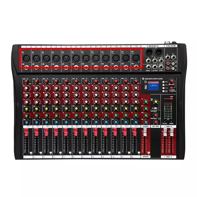 Factory Direct Professional 12 Channel audio mixer digital DJ Mixing Console MD12 | Electrr Inc