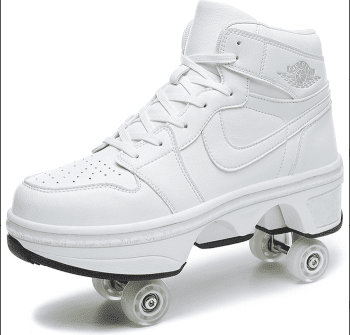 Deformation Retractable Electric Speed Kids Skate Kickout Roller Skate Shoes Four 4 Wheels Light for Adults Girls Quads Roller | Electrr Inc