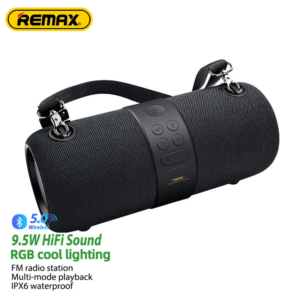 REMAX RB-M55 USB/TF/AUX Wireless Speakers Strong Bass Portable Home Theater Subwoofer Party Stereo Bluetooth Speaker Outdoor | Electrr Inc