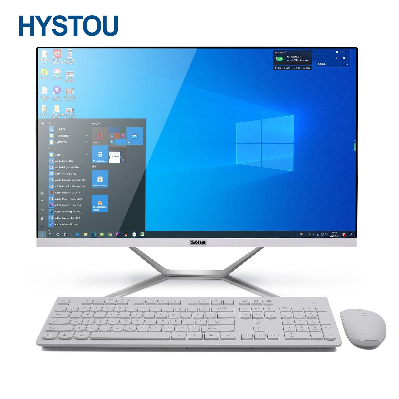 Hystou I5 9400F Gaming PC 23.8 Inch RTX 1050 Desktop Aio Barebone All In One Computer | Electrr Inc