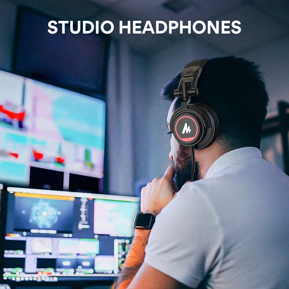 MAONO High Sound Quality Studio Headphone Monitor DJ Headphone 3.5mm Wired Earphone Electronics Headset Gamer Over-Ear Earphones | Electrr Inc