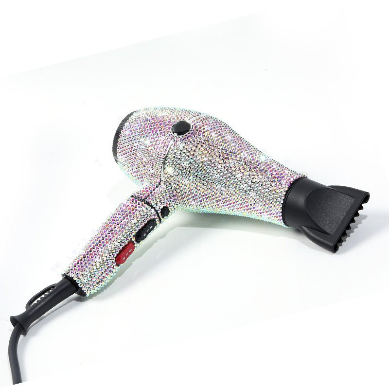 bling rhinestone professional hair dryer salon hot hair tools shiny crystal blow dryer | Electrr Inc