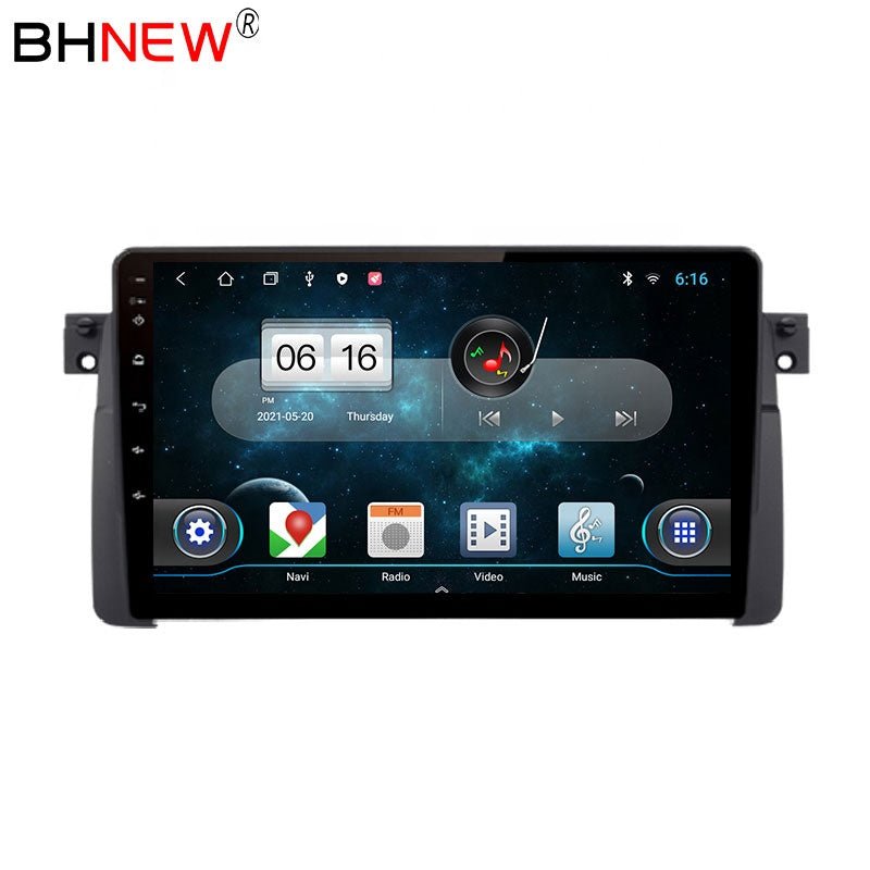 Android  9'' IPS 1Din  Car Radio Stereo GPS Navigation For BMW 3 Series E46 M3 1998-2006 Multimedia Player Carplay 4G Lte WIFI | Electrr Inc