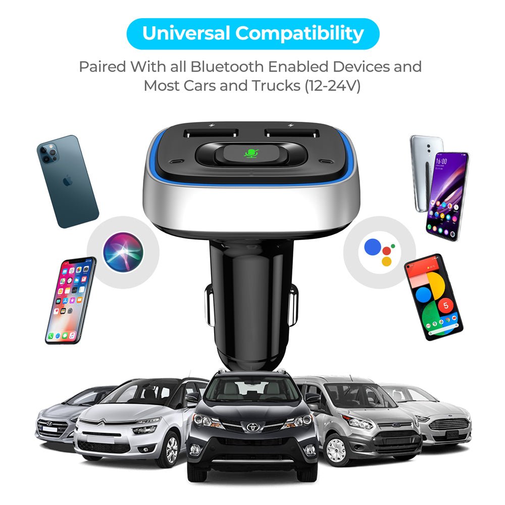 VC100 hands-free voice car charger adapter that support Siri and Google Voice Assistant | Electrr Inc