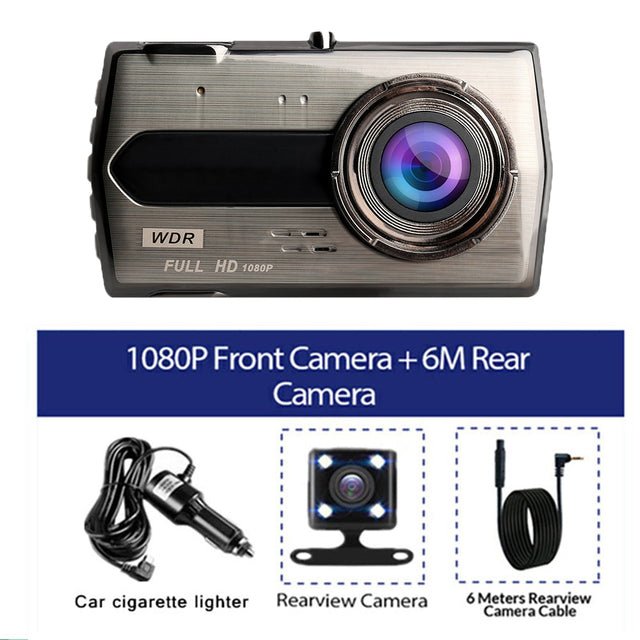 Car DVR 4.0 Full HD 1080P Dash Cam Rear View Vehicle Camera Dual Lens Mirror Video Recorder Night Vision Parking Monitor Dashcam | Electrr Inc