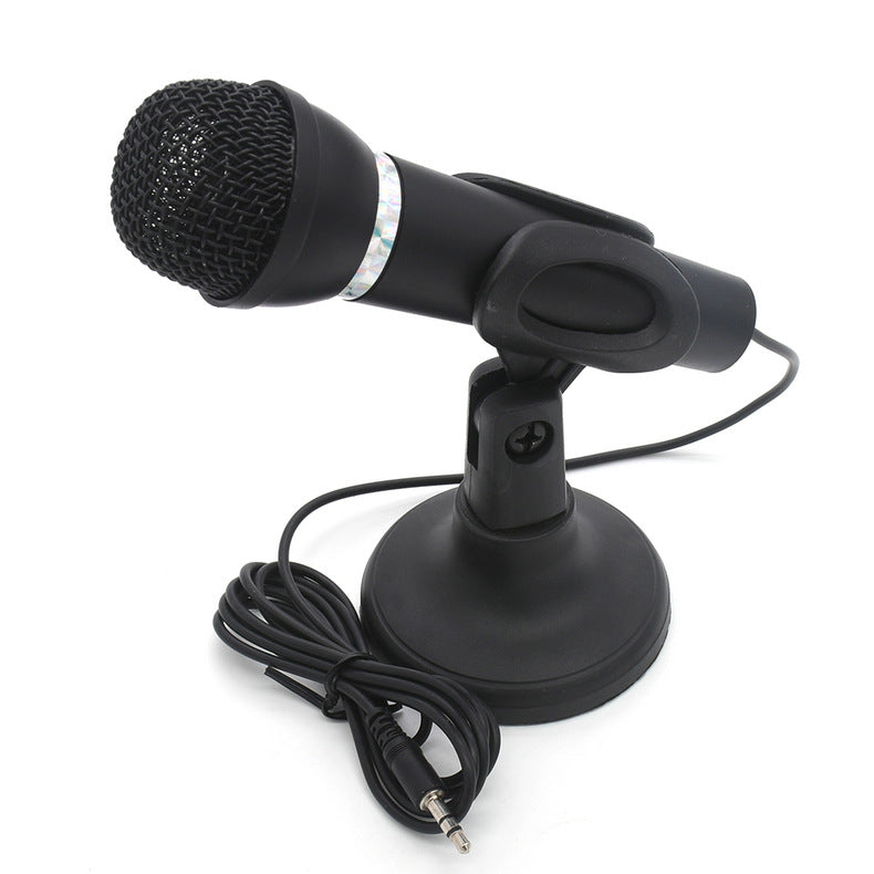 Microphone 3.5mm Home Stereo MIC Desktop Stand for PC Video Skype Chatting Gaming Podcast Recording microphone | Electrr Inc