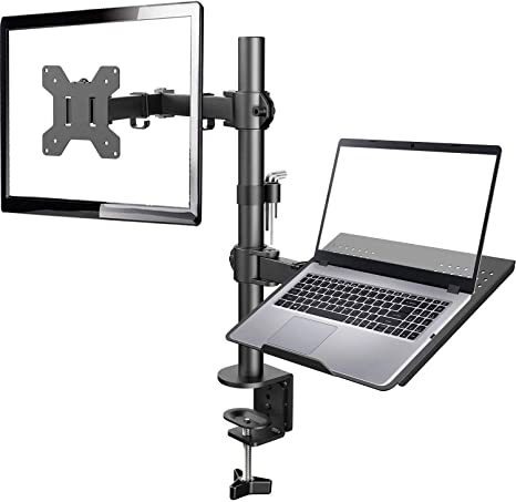 MG Dual Monitor Arm Stand Adjustable Mount Laptop Stand Keyboard Tray Double 32inch Desktop LCD Computer Gas Spring Vesa Bracket | Electrr Inc