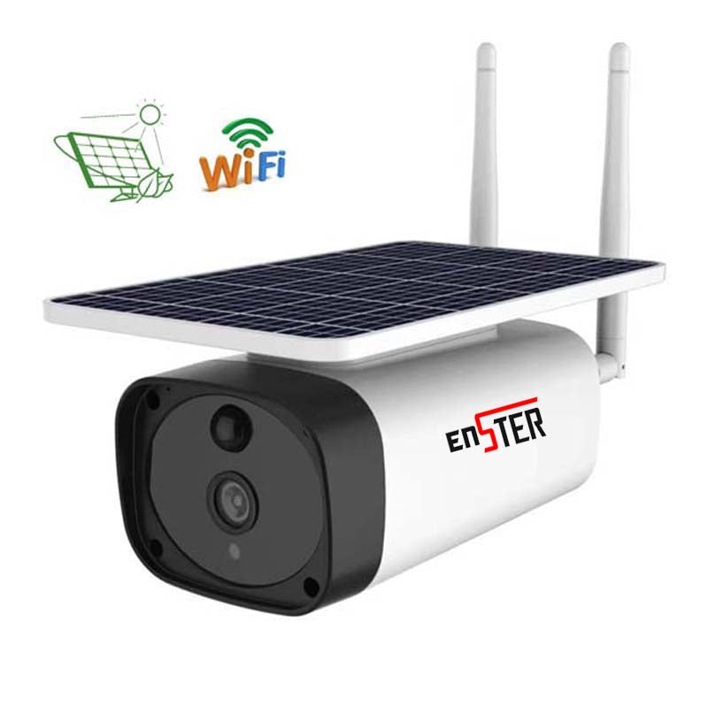 Enste rBuilt-in 10800mA 18650 Lithium Battery 6w Solar Energy Panel Power Outdoor Wireless Low Power Smart Security Wifi Camera | Electrr Inc