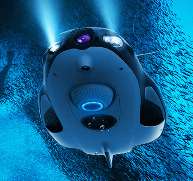 Camoro Powervision Powerray Unmanned Underwater Vehicle Submarine with 4K Camera FPV Under Water Camera Fishing Drone Electric | Electrr Inc