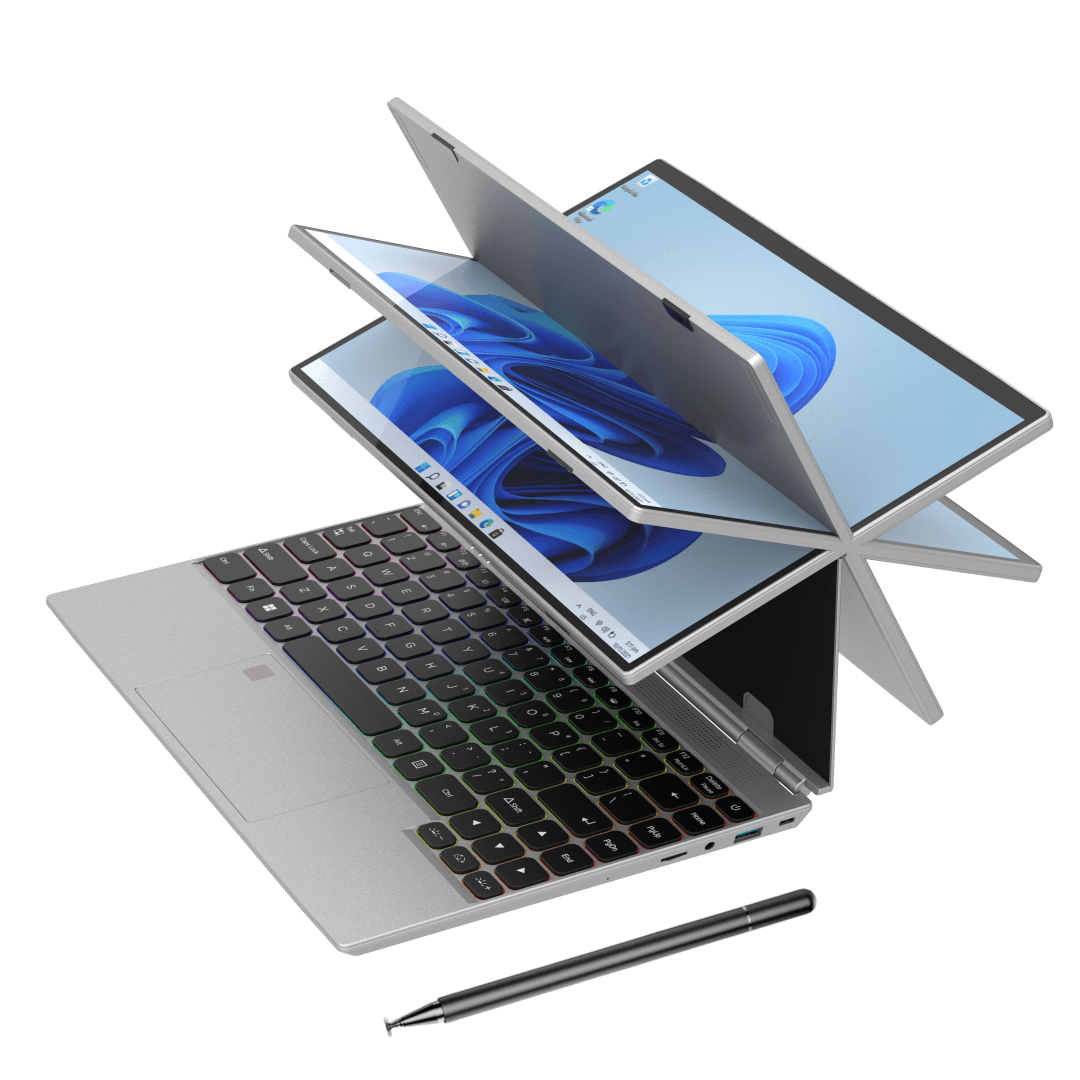 2023 New 14 inch YOGA Multi Form Touch Screen RGB Keyboard Windows 10 Intel Celeron N5105 16GB RAM Portable 2 in 1Tablet Laptop | Electrr Inc