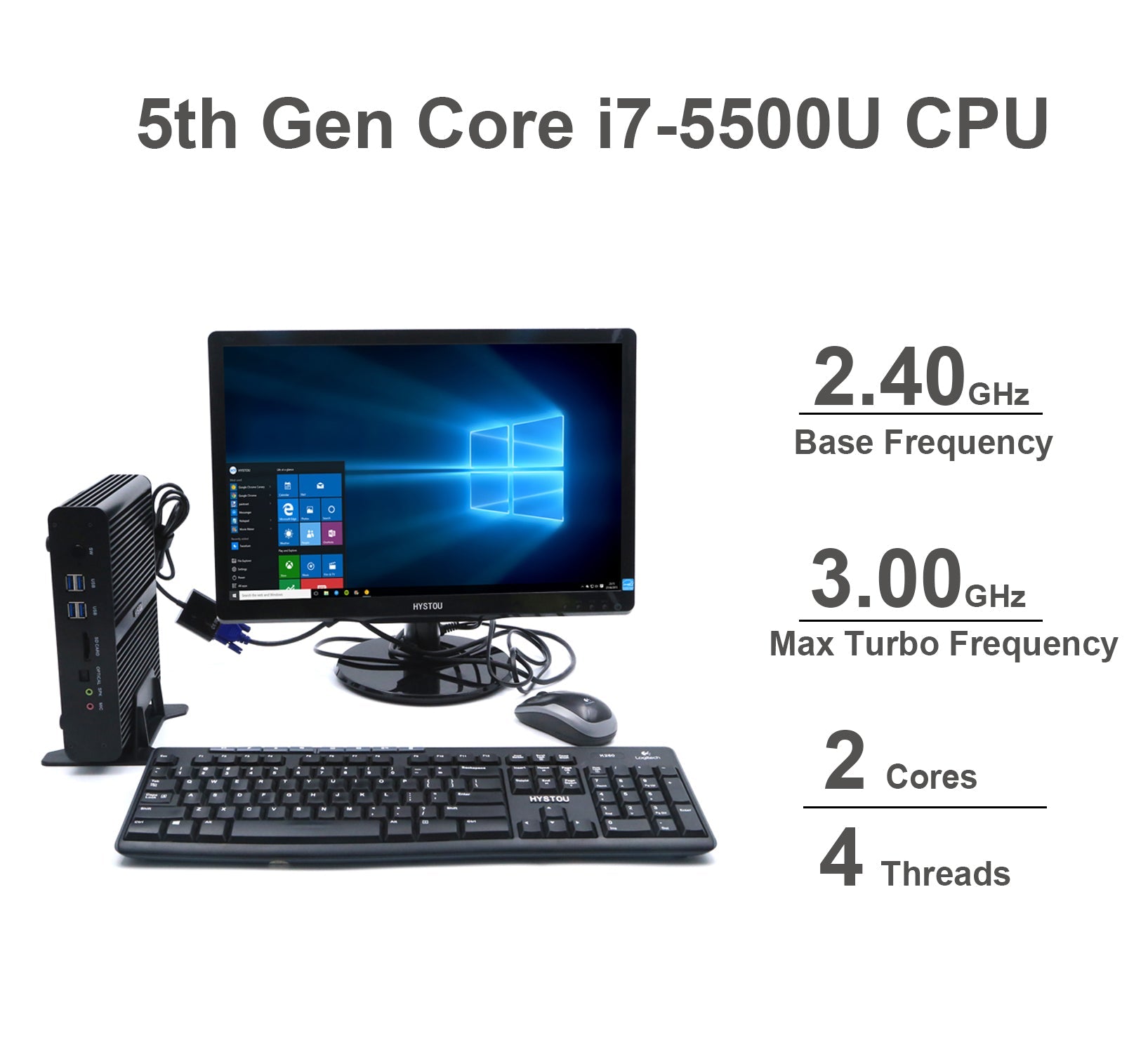 HYSTOU Mini 8 USB Cheap Aio Gaming PC 16G RAM Computer i7 Desktop All in One Desktops | Electrr Inc