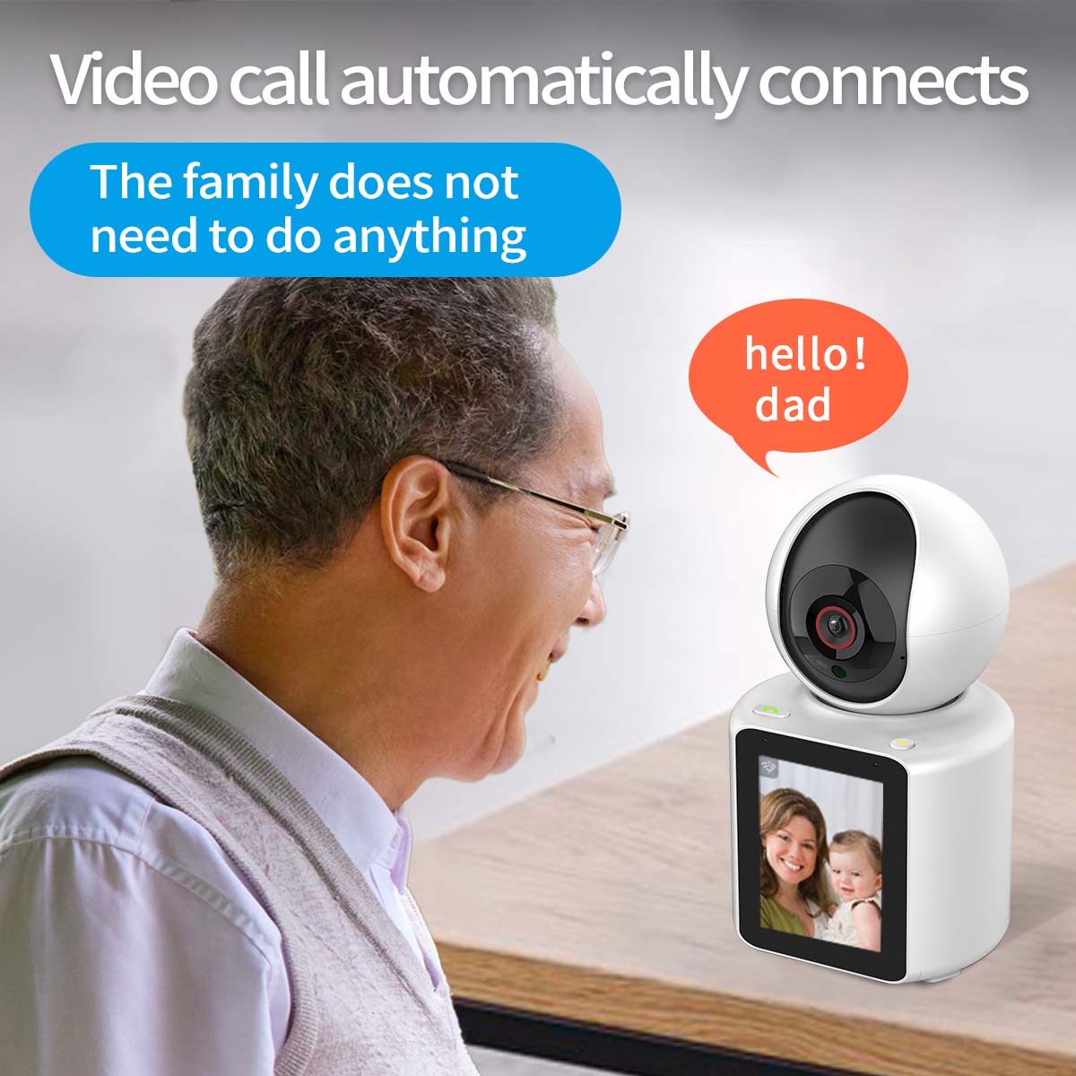 1080P Smart Network Security AI HD Wireless Camera Surveillance 2.8 Inch IPS Screen Baby Monitor Camera Wifi PTZ Camera | Electrr Inc