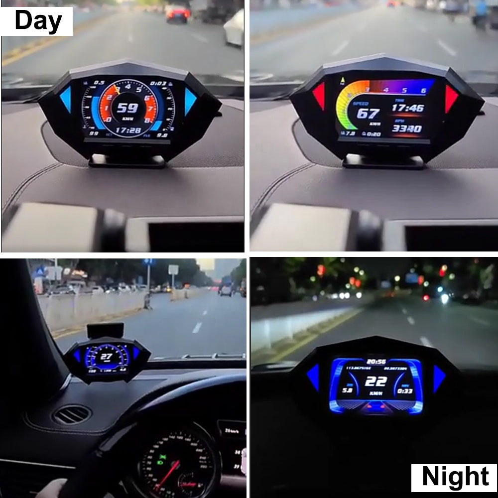 WiiYii P1 HUD Head Up Display OBD2 Digital Car Computer GPS Auto Speed Meter Electronic Monitor Diagnosis ECU data Gauge | Electrr Inc