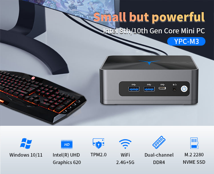 2022 Best 10th gen i7 10810U mini computer Win 10  Pro 16GB RAM 500GB SSD Small desktop PC 4K dual display mini pc for office | Electrr Inc