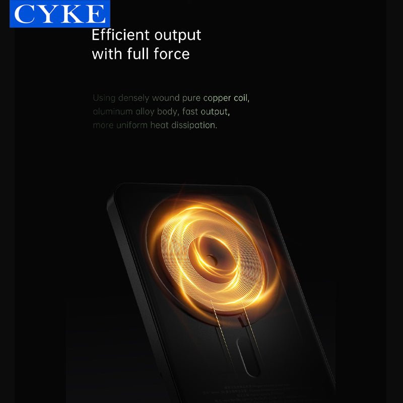 CYKE Newest Mini Portable Charger 5000mah 10000mah Powerbank Magnetic Wireless Charging Metal Power Bank with Led Display Q9 | Electrr Inc